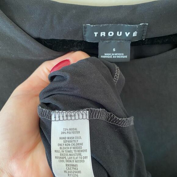 Nordstrom Trouvé black modal blend open back dress - Picture 4 of 6